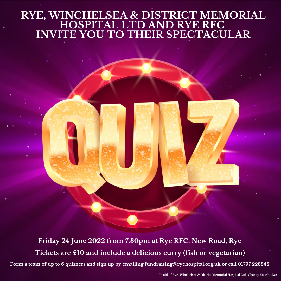 Rye RFC Quiz Night flyer