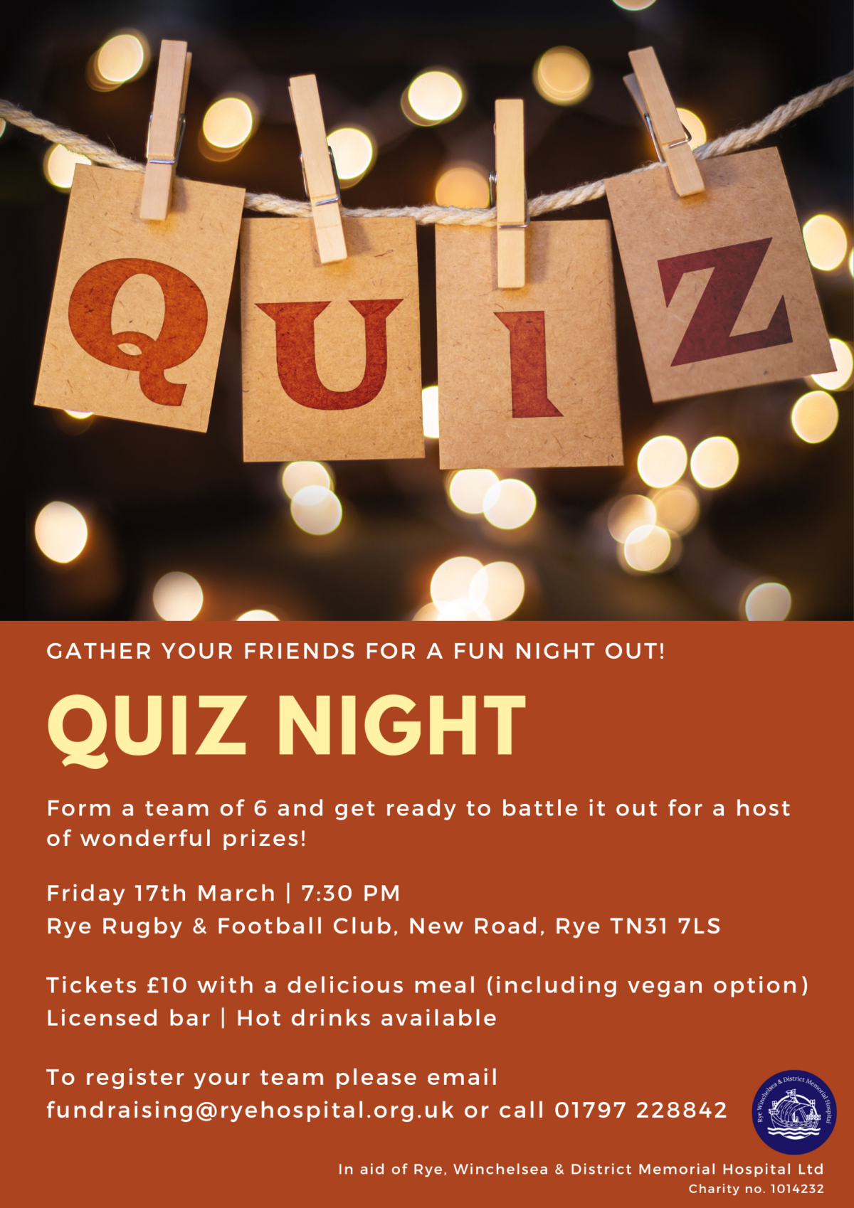 Details of Quiz Night on 17 March 2023