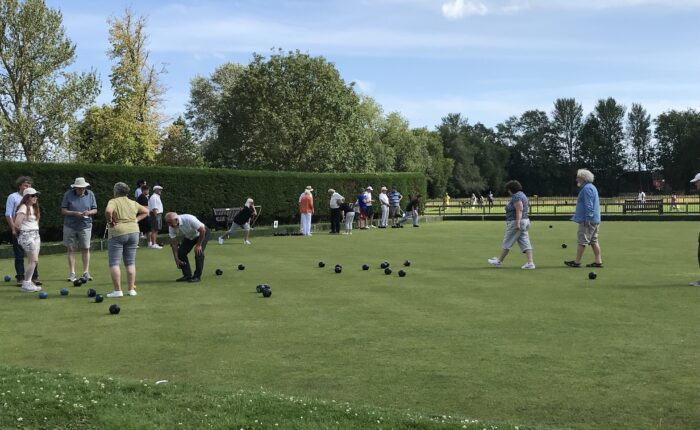 People playing bowls